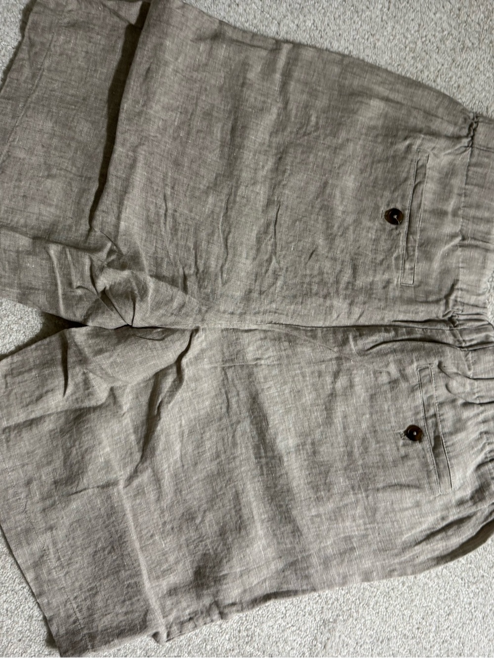 Quince Men's Linen Shorts size L color Flax NWT - 100% European Linen 9” - Picture 4 of 6